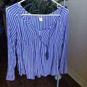 Blue stripped blouse